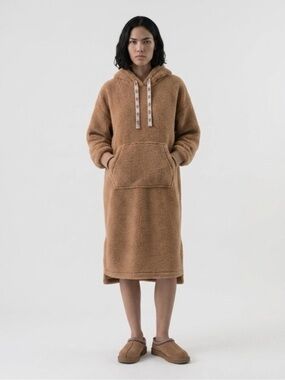 UNISEX UGG WINOLA TASMAN TEDDY SHERPA OVERSIZED FULL BODY HOODIE DRAWSTRING